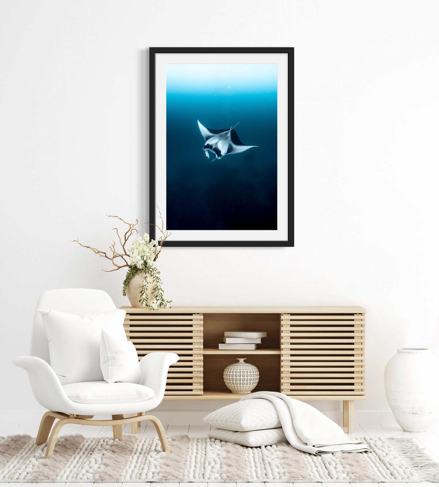 Ghostly Manta Digital Print